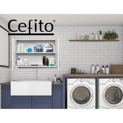 Cefito Bathroom Storage Cabinets 900mm Wall Mounted Medicine Cabinet Cupboard - Mekamart Australia