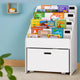Keezi 4 Tiers Kids Bookshelf Storage Organiser Children Bookcase Drawers Display - Mekamart Australia