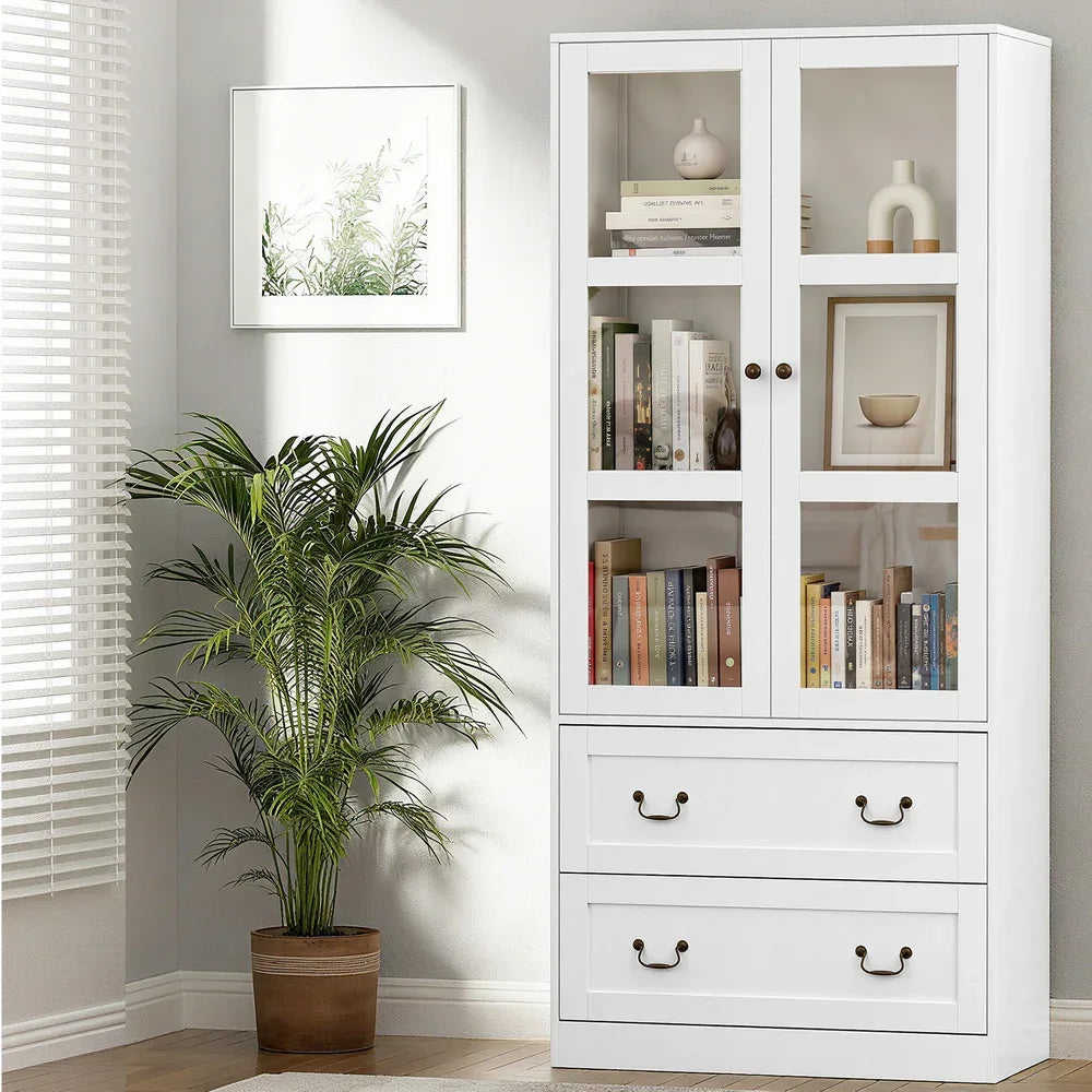 Artiss Buffet Sideboard 180cm Hutch Storage Cabinet Kitchen Drawer Door White - Mekamart Australia
