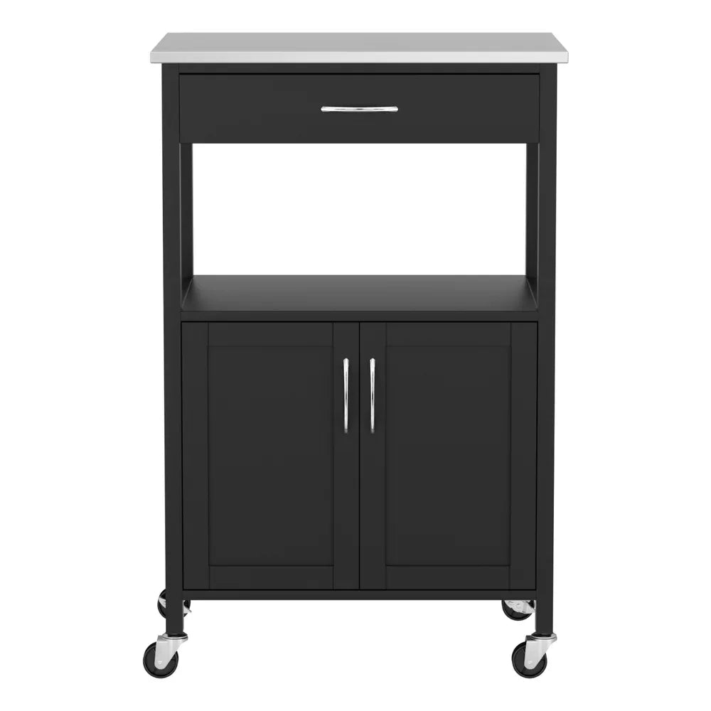 Artiss Kitchen Island Trolley Rolling Serving Cart Storage Drawer Cupboard 60cm - Mekamart Australia