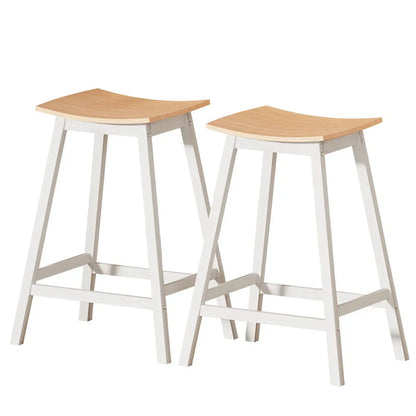Artiss 2x Bar Stools Wooden Chairs Oak - Mekamart Australia