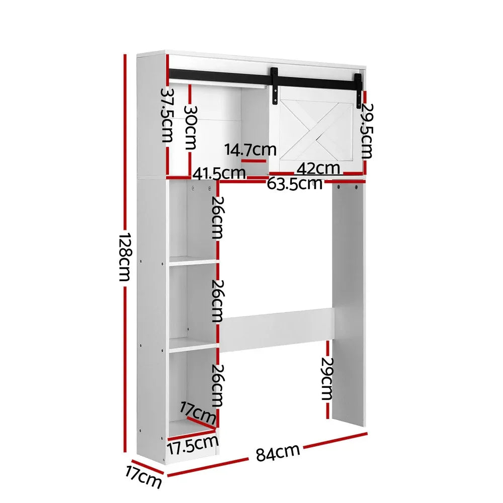 Artiss Bathroom Cabinet Over the Toilet Storage Organiser Laundry Shelf 128cm - Mekamart Australia