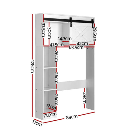 Artiss Bathroom Cabinet Over the Toilet Storage Organiser Laundry Shelf 128cm - Mekamart Australia