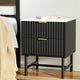 Artiss Bedside Table 2 Drawers - Black - Mekamart Australia