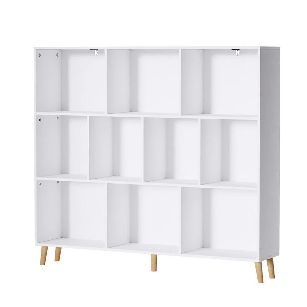 Artiss Bookshelf 3 Tiers 10 Cubes - CORA White - Mekamart Australia