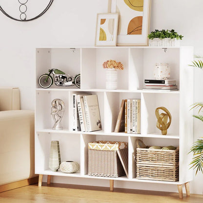 Artiss Bookshelf 3 Tiers 10 Cubes - CORA White - Mekamart Australia