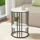 Artiss Coffee Table 2-Tier Round Marble Effect - Mekamart Australia