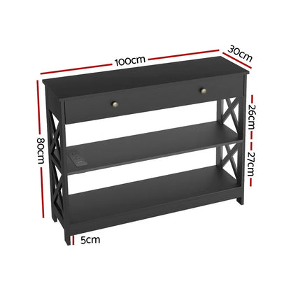 Artiss Console Table 3-tier USB Outlets - Mekamart Australia