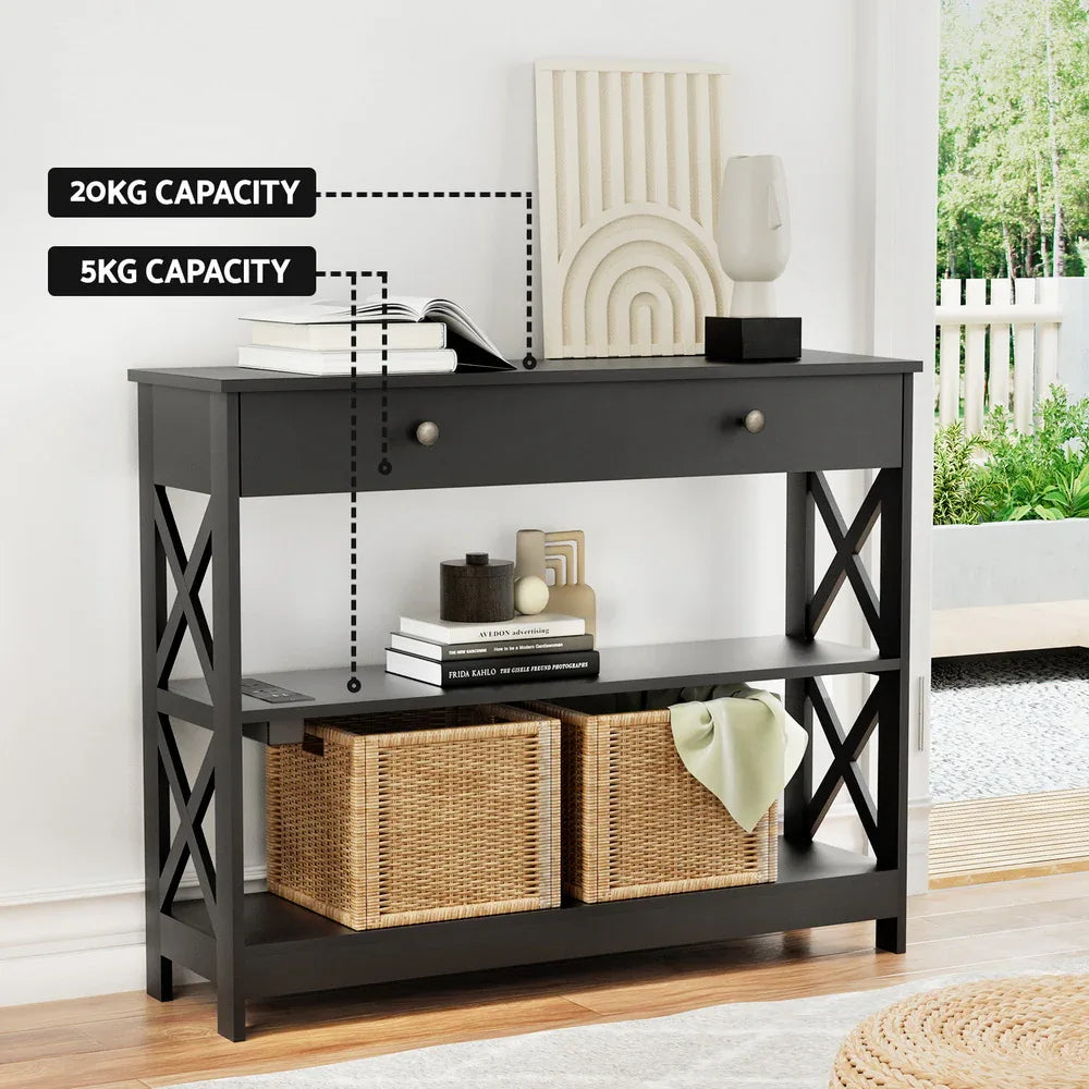 Artiss Console Table 3-tier USB Outlets - Mekamart Australia