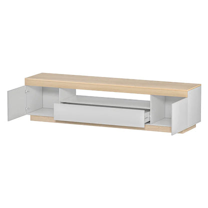 Artiss TV Cabinet Entertainment Unit Stand 180CM White Wood - Mekamart Australia