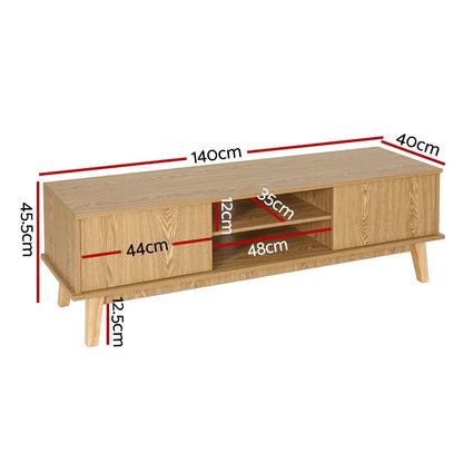 Artiss TV Cabinet Entertainment Unit Stand Storage Shelves TV Unit 140CM - Mekamart Australia