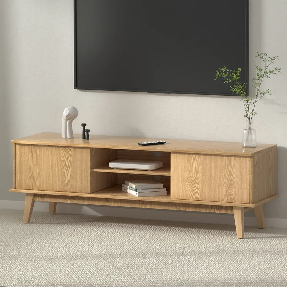 Artiss TV Cabinet Entertainment Unit Stand Storage Shelves TV Unit 140CM - Mekamart Australia