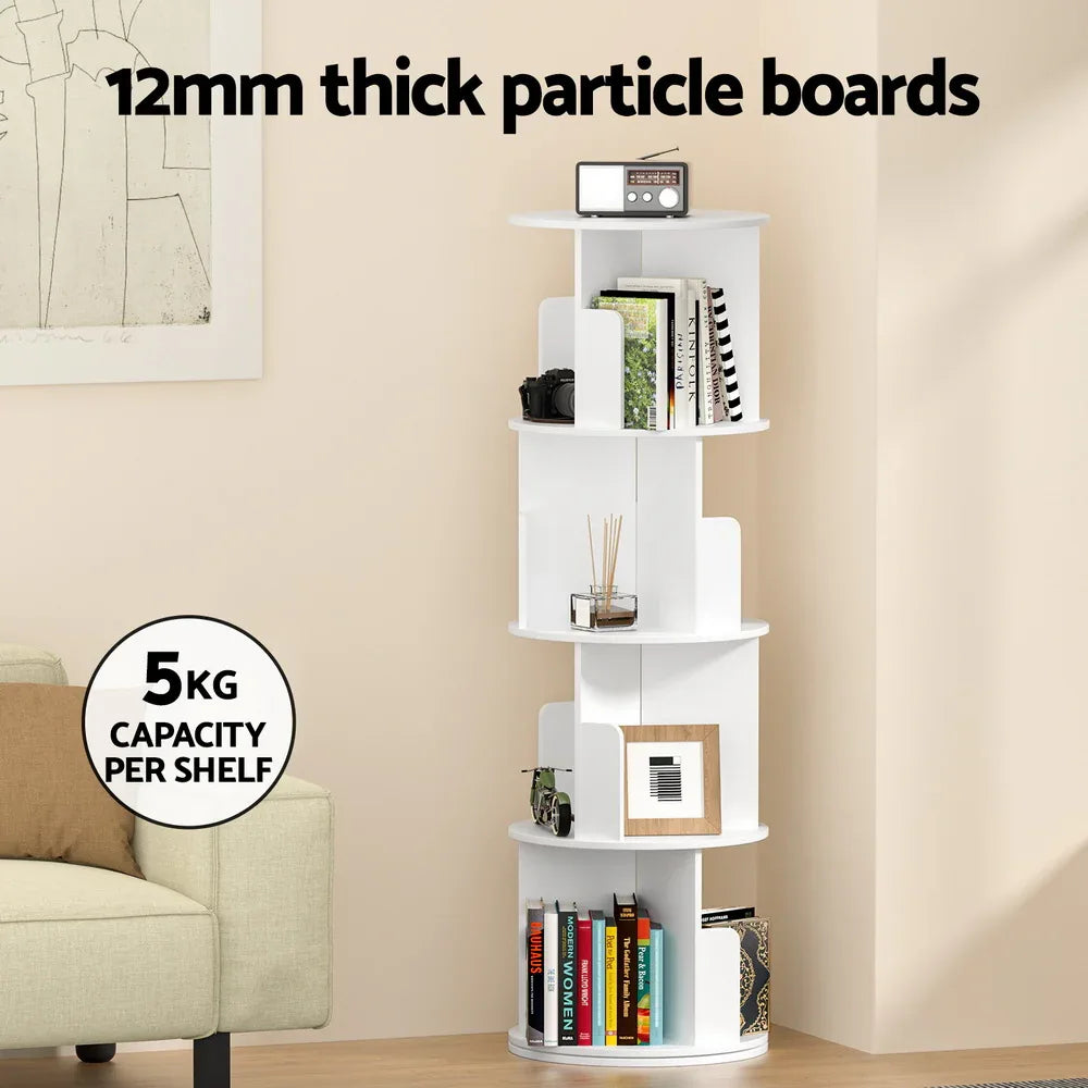 Artiss Bookshelf 4 Tiers EDIE White - Mekamart Australia