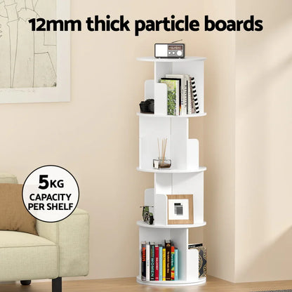 Artiss Bookshelf 4 Tiers EDIE White - Mekamart Australia