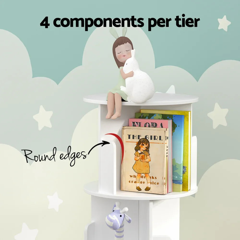 Artiss Bookshelf 4 Tiers EDIE White - Mekamart Australia