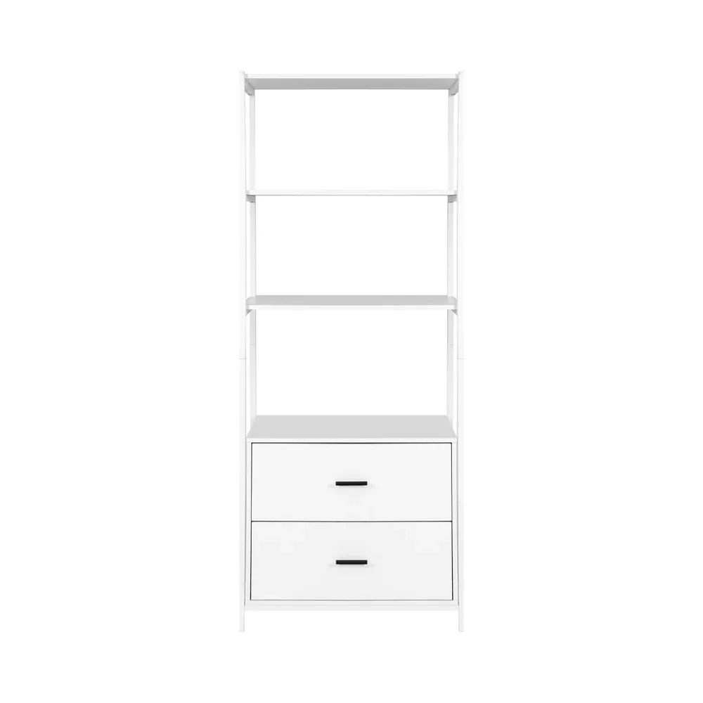Artiss Bookshelf Display Shelf 2 Drawers 152CM White - Mekamart Australia