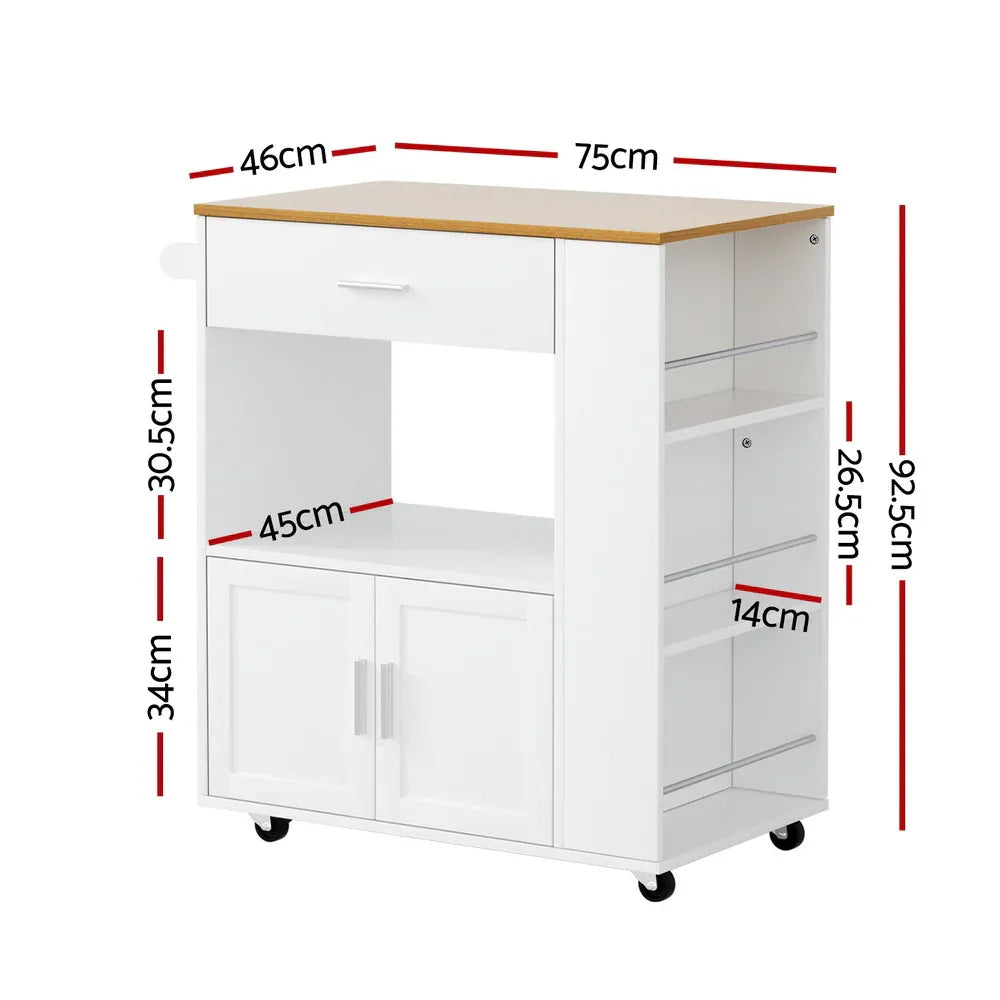 Artiss Kitchen Island Trolley Rolling Serving Cart - Mekamart Australia