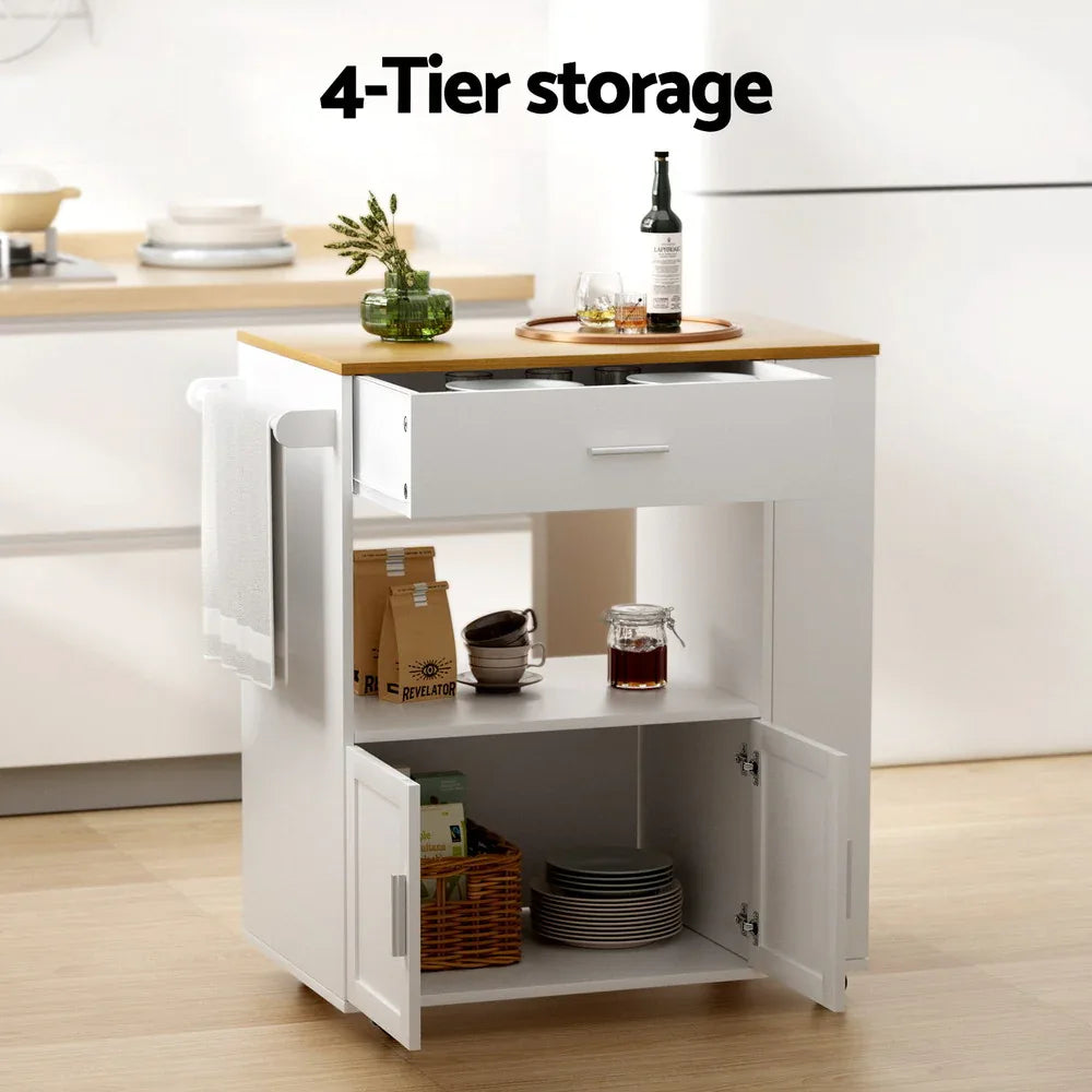 Artiss Kitchen Island Trolley Rolling Serving Cart - Mekamart Australia