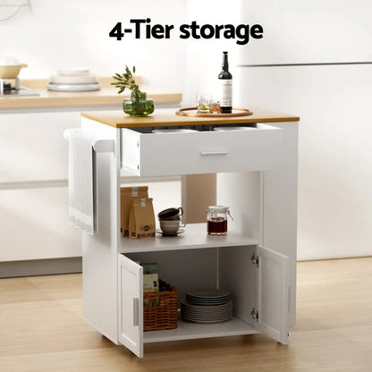 Artiss Kitchen Island Trolley Rolling Serving Cart - Mekamart Australia