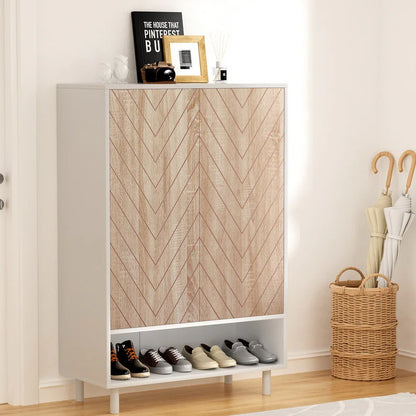 Artiss Shoe Rack Cabinet 24 Pairs 6-tier White - Mekamart Australia