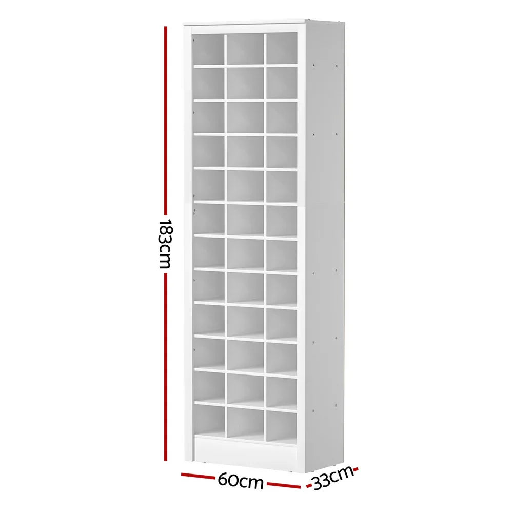 Artiss Shoe Rack 12-tier 36 Pairs Storage White - Mekamart Australia