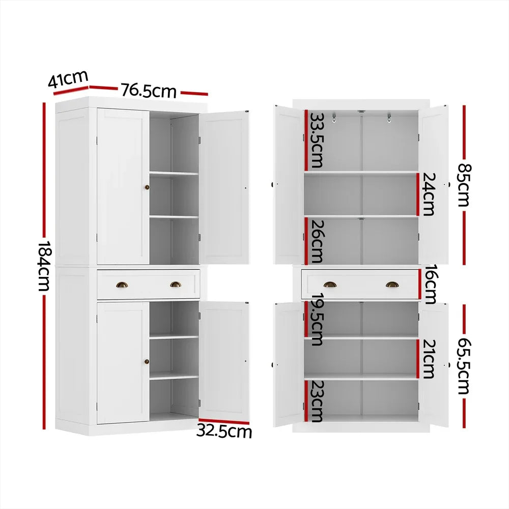 Artiss Buffet Sideboard Cupboard Cabinet White - Mekamart Australia