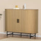 Artiss Buffet Sideboard Cupboard Cabinet Sliding Doors Pantry Storage Oak PIIA - Mekamart Australia