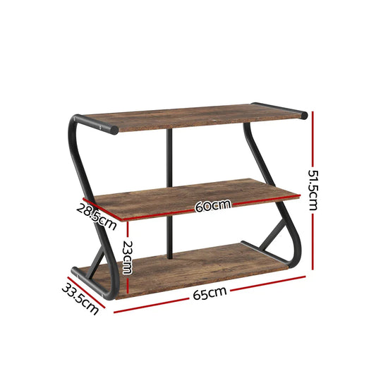 Artiss Shoe Rack Cabinet Shoe Storage Stand 3 Tiers Black - Mekamart Australia