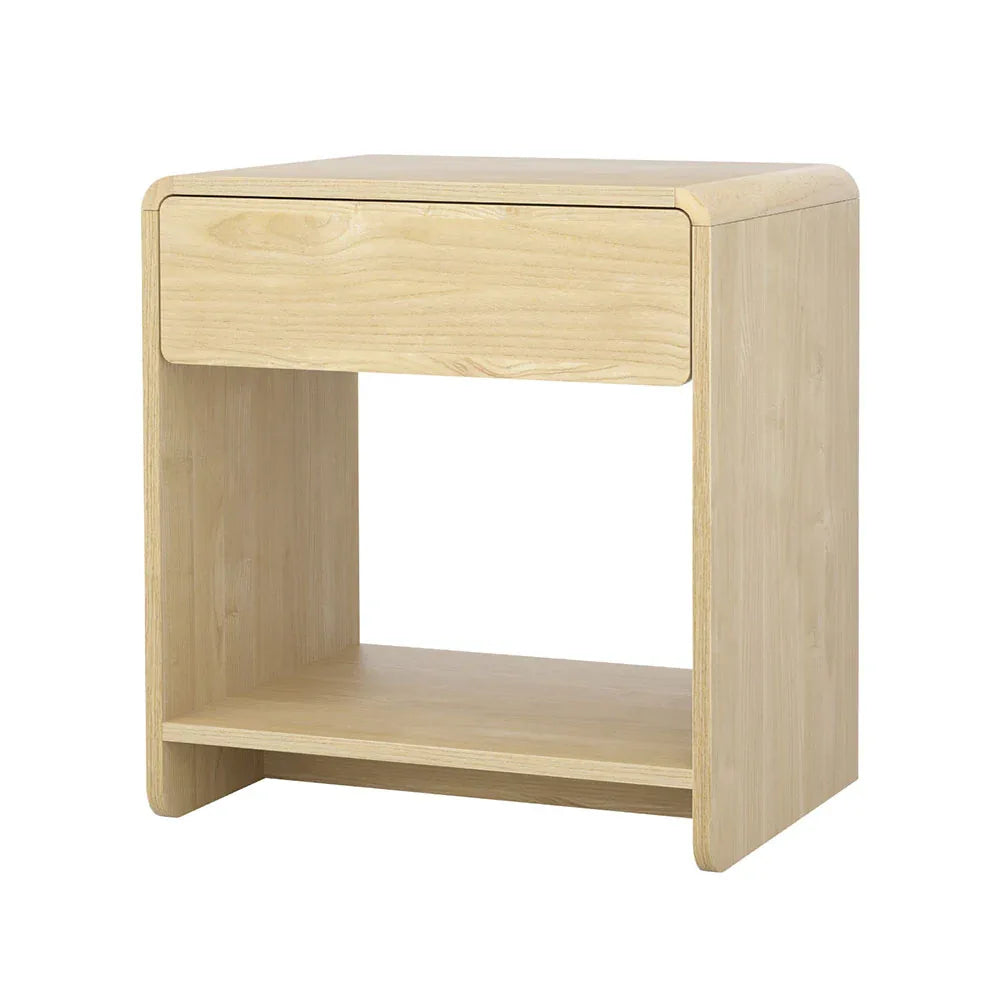 Artiss Bedside Table Drawer Open Shelf Pine - Mekamart Australia