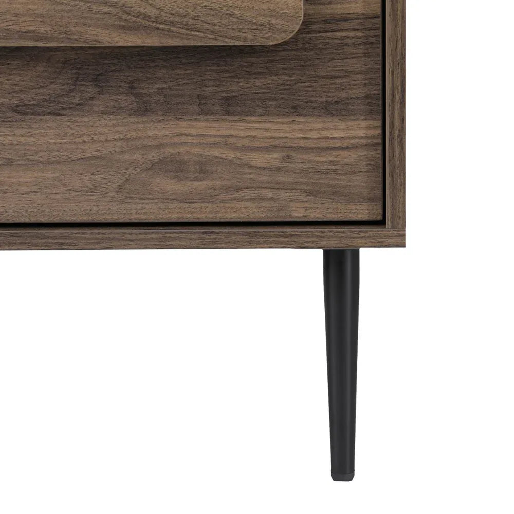 Artiss Bedside Table Nightstand 2 Drawers - Walnut - Mekamart Australia