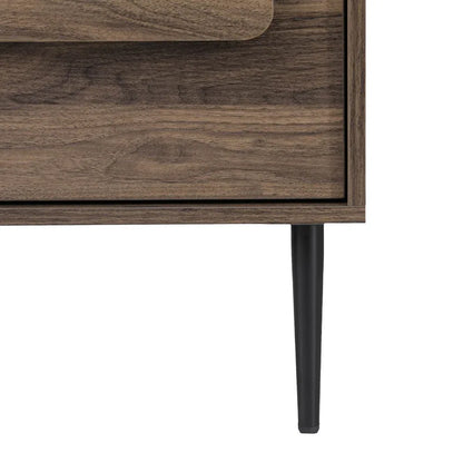 Artiss Bedside Table Nightstand 2 Drawers - Walnut - Mekamart Australia