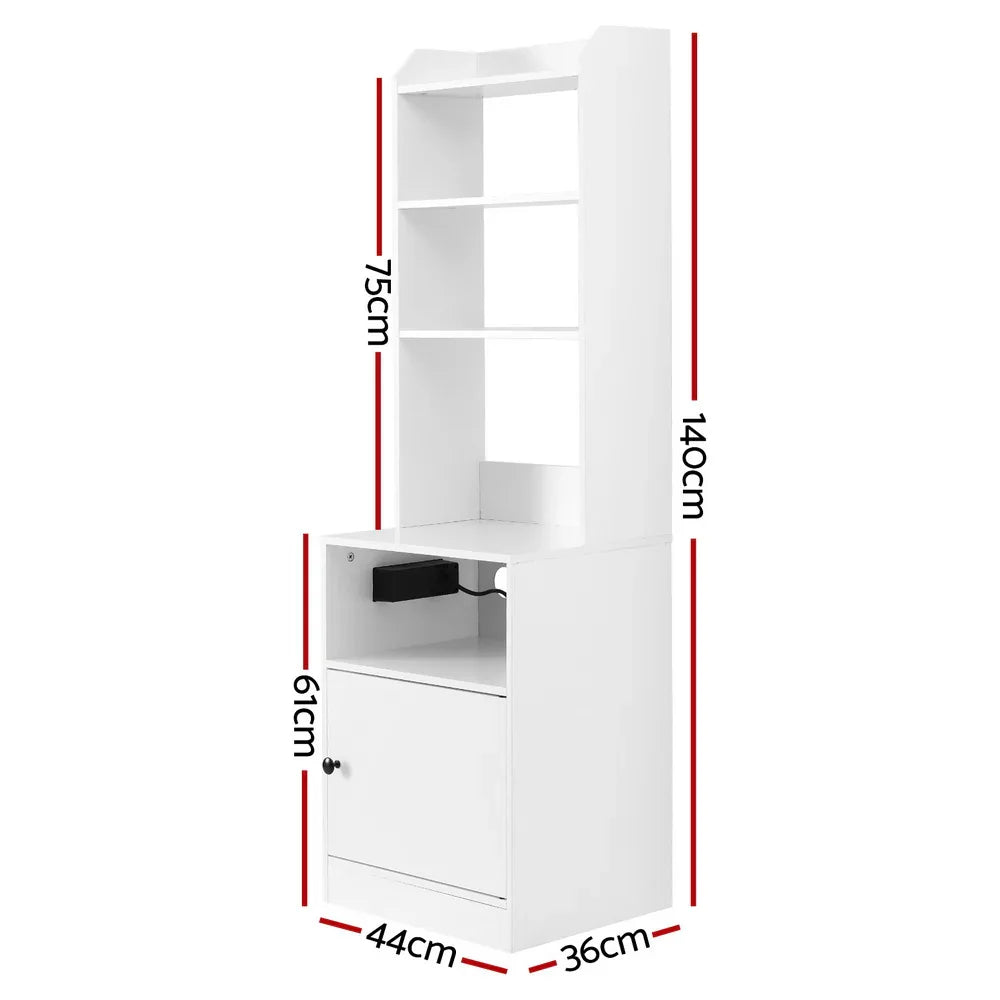Artiss Bedside Table Nightstand Charging Station - Mekamart Australia