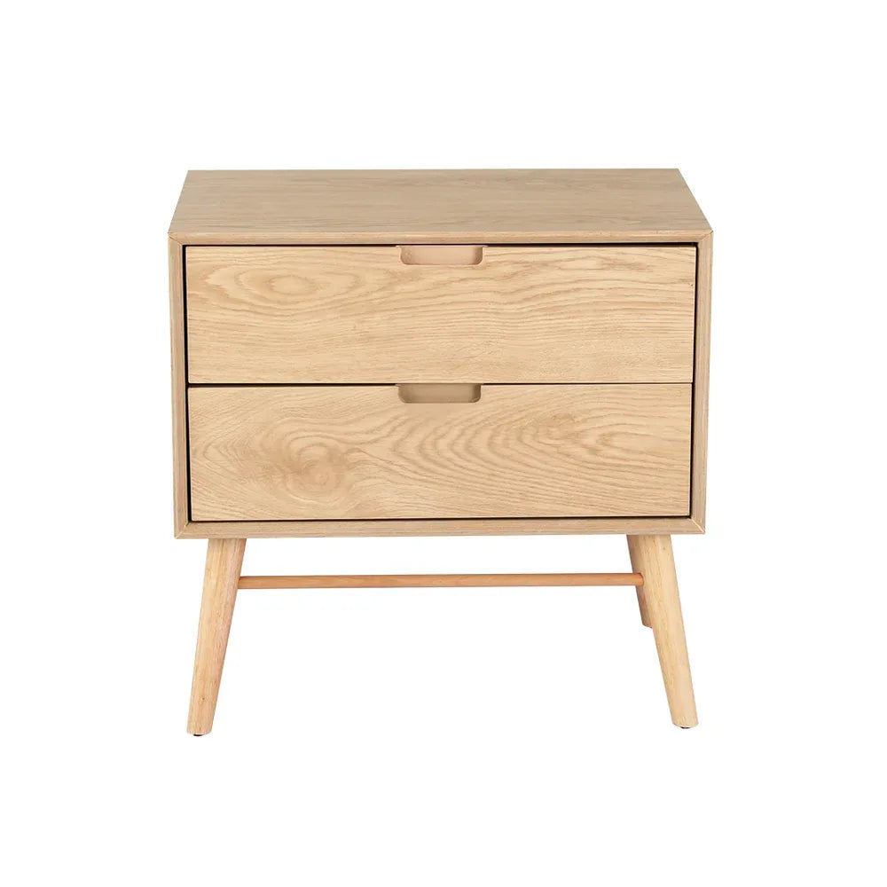 Artiss Bedside Table Drawers Side End Table Storage Cabinet Nightstand Oak GINO - Mekamart Australia