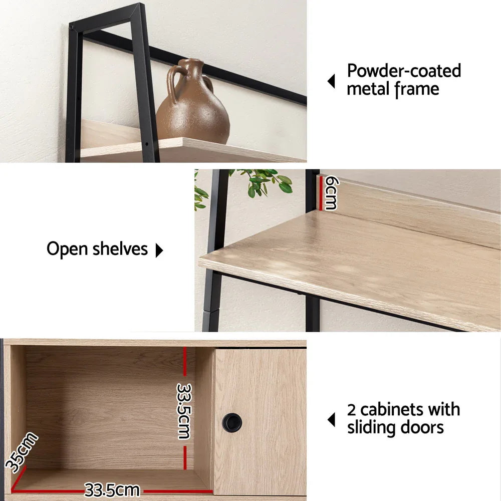 Artiss Bookshelf 5 Tier Cube Cabinet MIRA Oak - Mekamart Australia