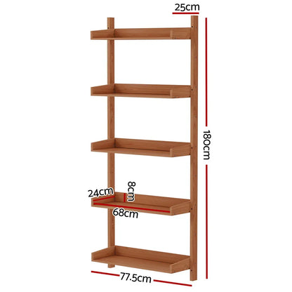 Artiss Bookshelf Floating Shelf CAPIZ Oak - Mekamart Australia