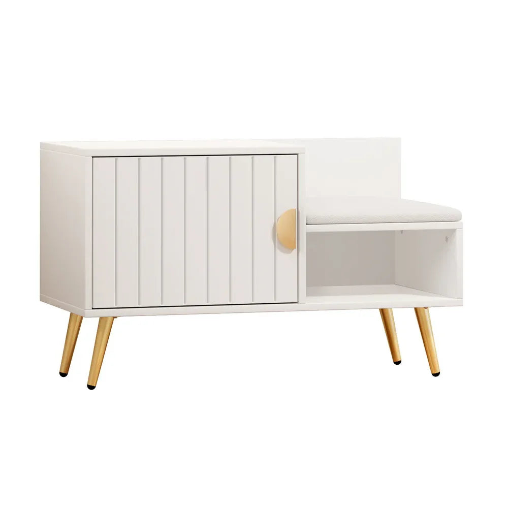 Artiss Shoe Rack Cabinet Bench 6 Pairs White - Mekamart Australia
