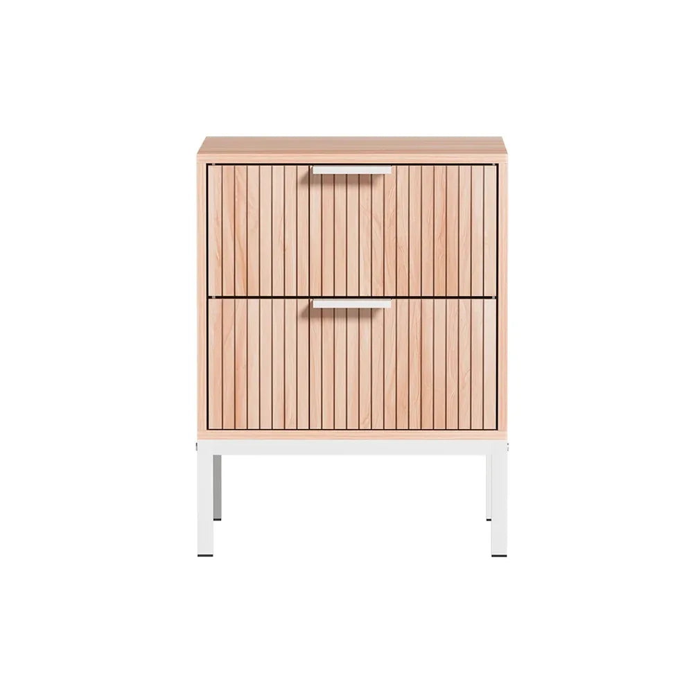 Artiss Bedside Table Drawers Side End Table Storage Cabinet Nightstand Pine LURA - Mekamart Australia