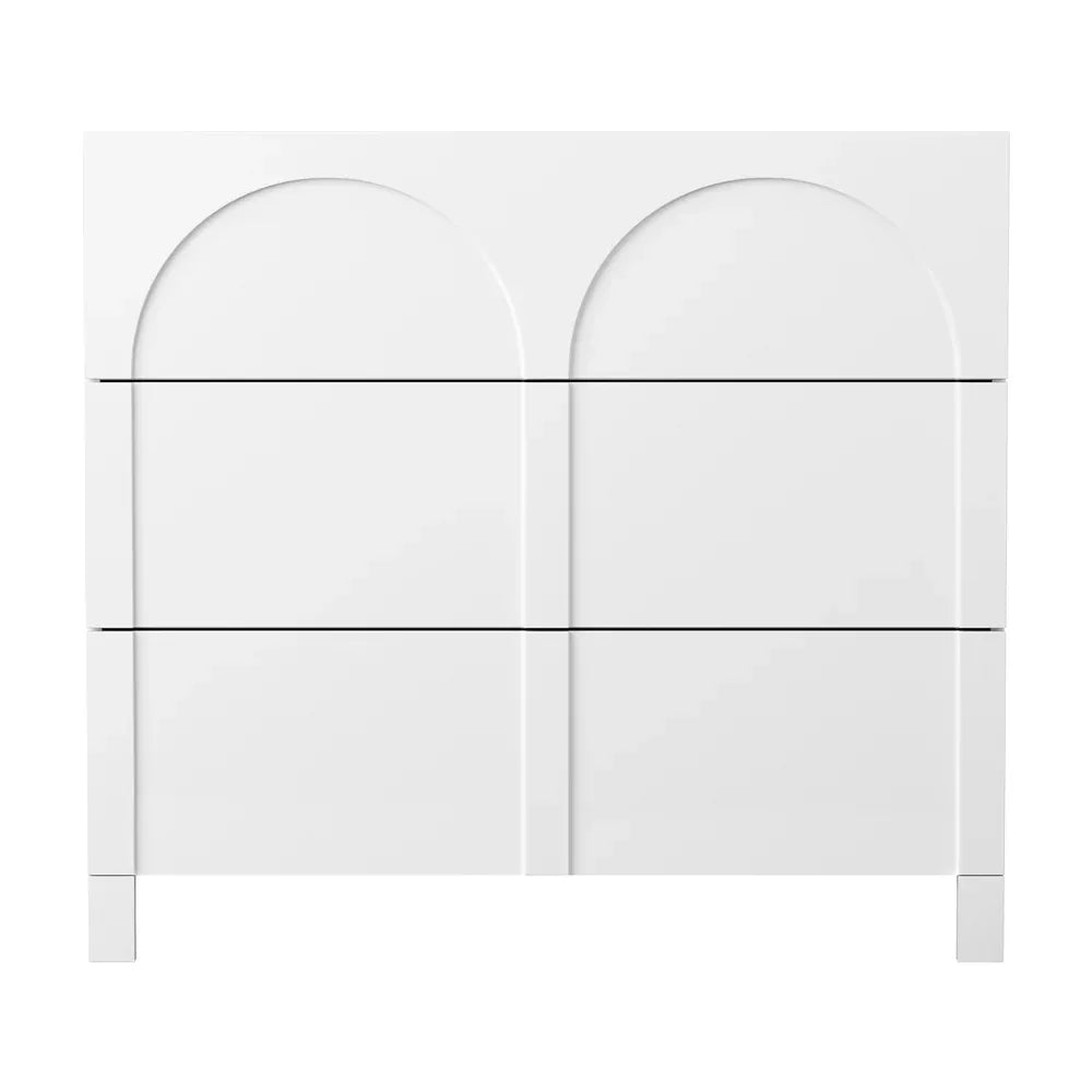 Artiss 3 Chest of Drawers Lowboy Dresser Cabinet White - Mekamart Australia