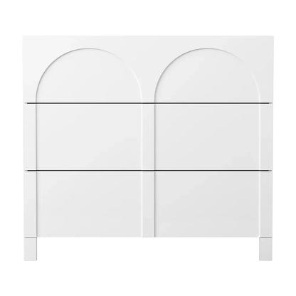 Artiss 3 Chest of Drawers Lowboy Dresser Cabinet White - Mekamart Australia