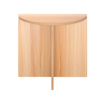Artiss Coffee Table Semi-circle 48CM Pine Elva - Mekamart Australia
