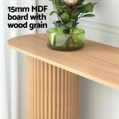 Artiss Console Table Oval 115CM Pine Blake - Mekamart Australia