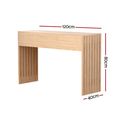 Artiss Console Table Hallway Fluted 120CM Pine - Mekamart Australia