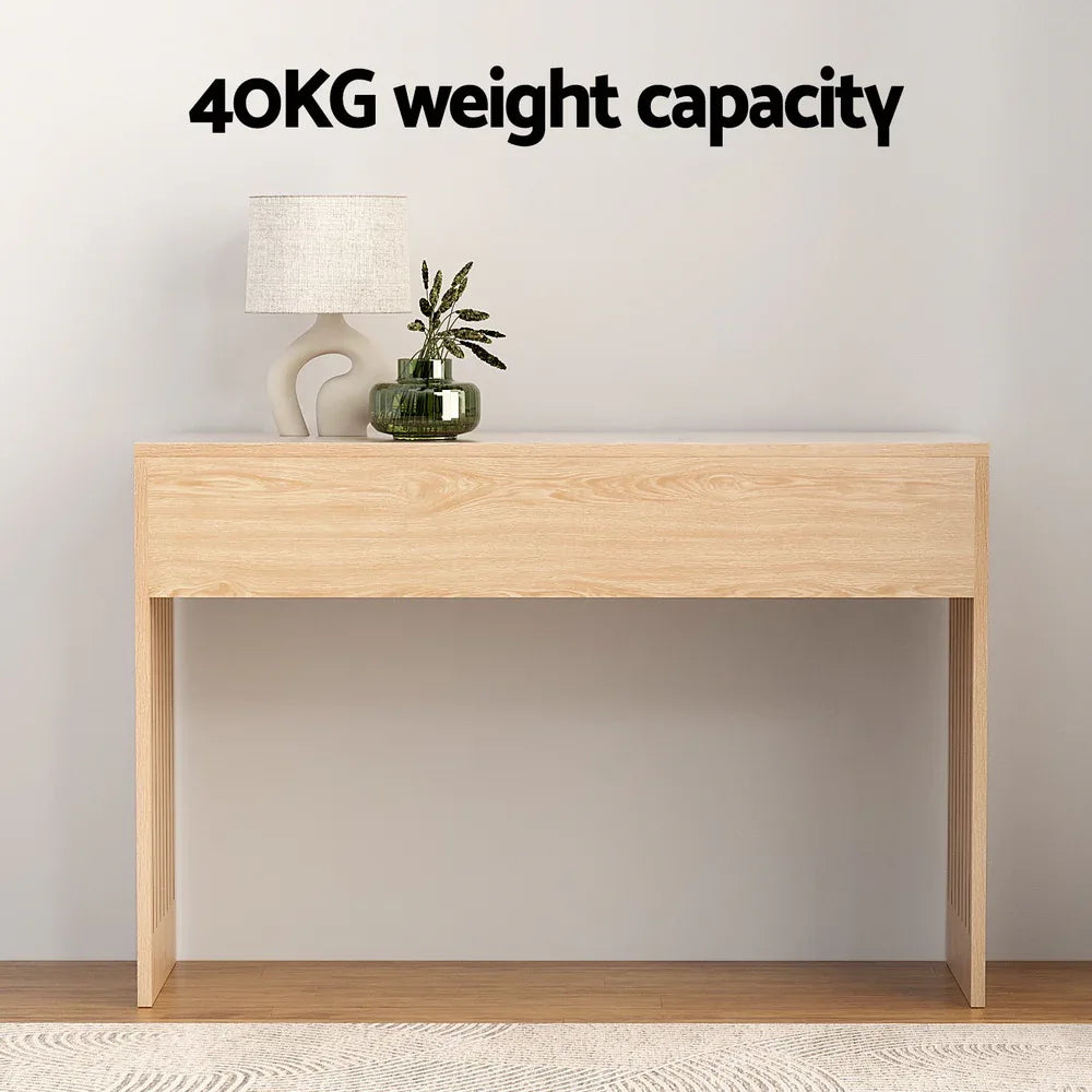 Artiss Console Table Hallway Fluted 120CM Pine - Mekamart Australia