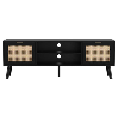Artiss TV Unit 150cm Storage Cabinet Black - Mekamart Australia