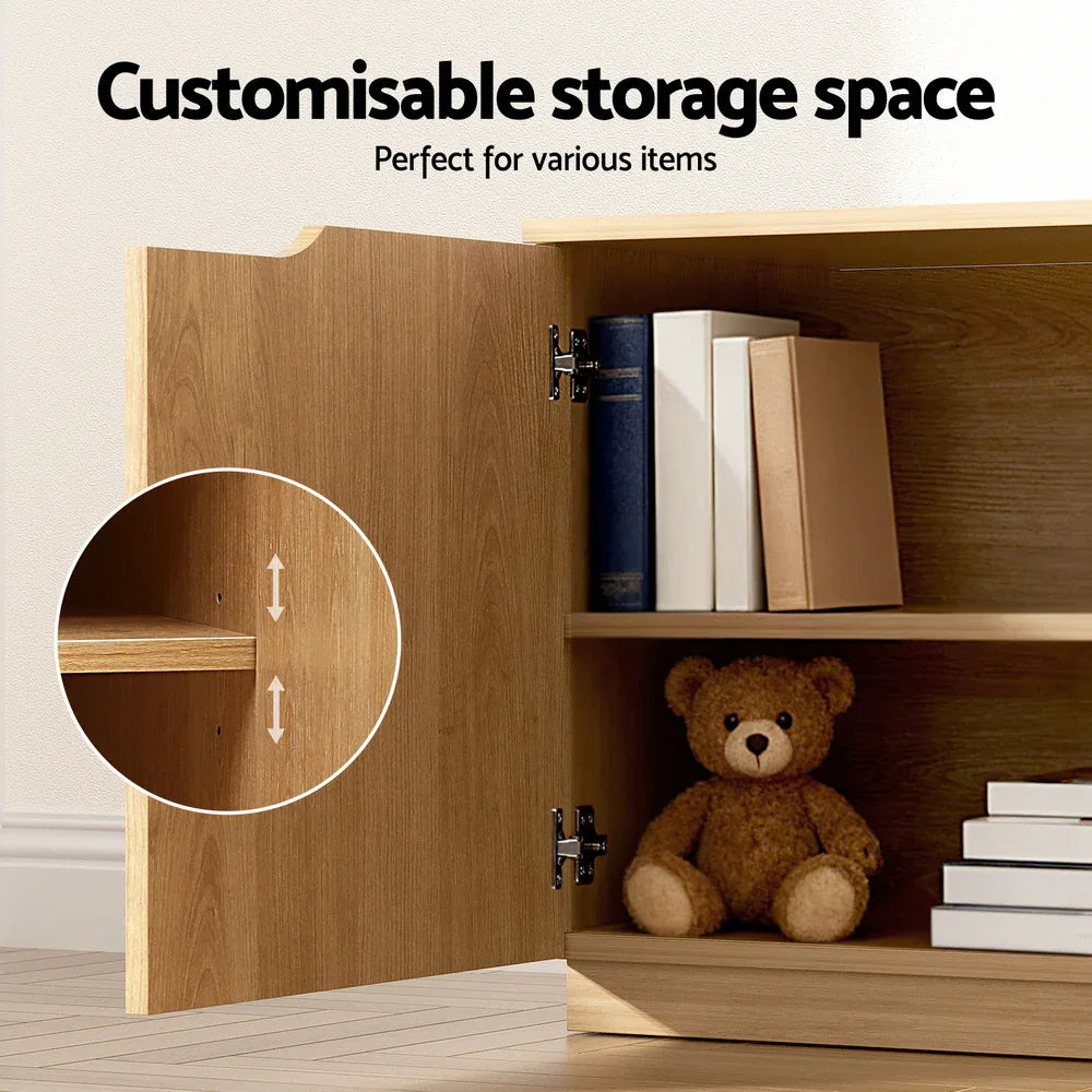 Artiss TV Unit Entertainment Unit Storage Cabinet 180cm Pine - Mekamart Australia
