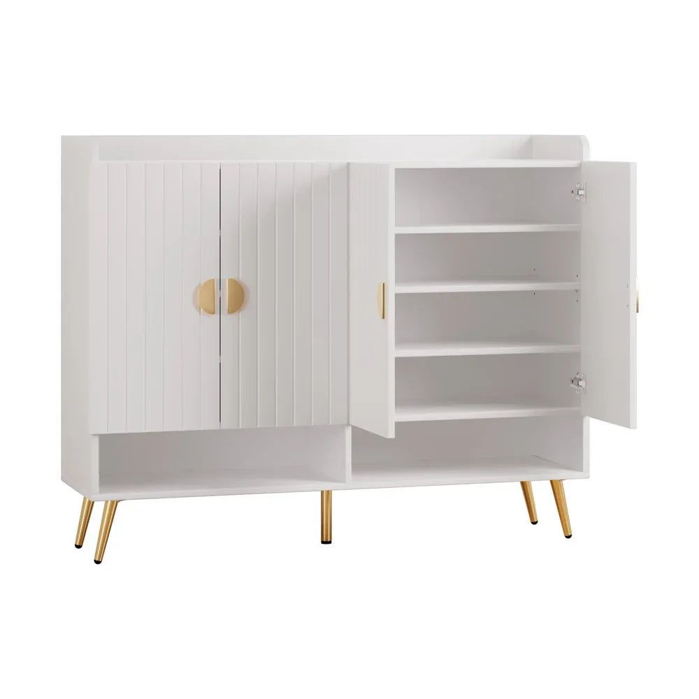 Artiss Shoe Rack Cabinet 5 Tiers 30 Pairs White - Mekamart Australia