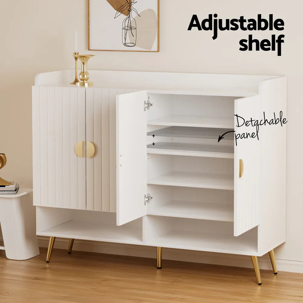 Artiss Shoe Rack Cabinet 5 Tiers 30 Pairs White - Mekamart Australia