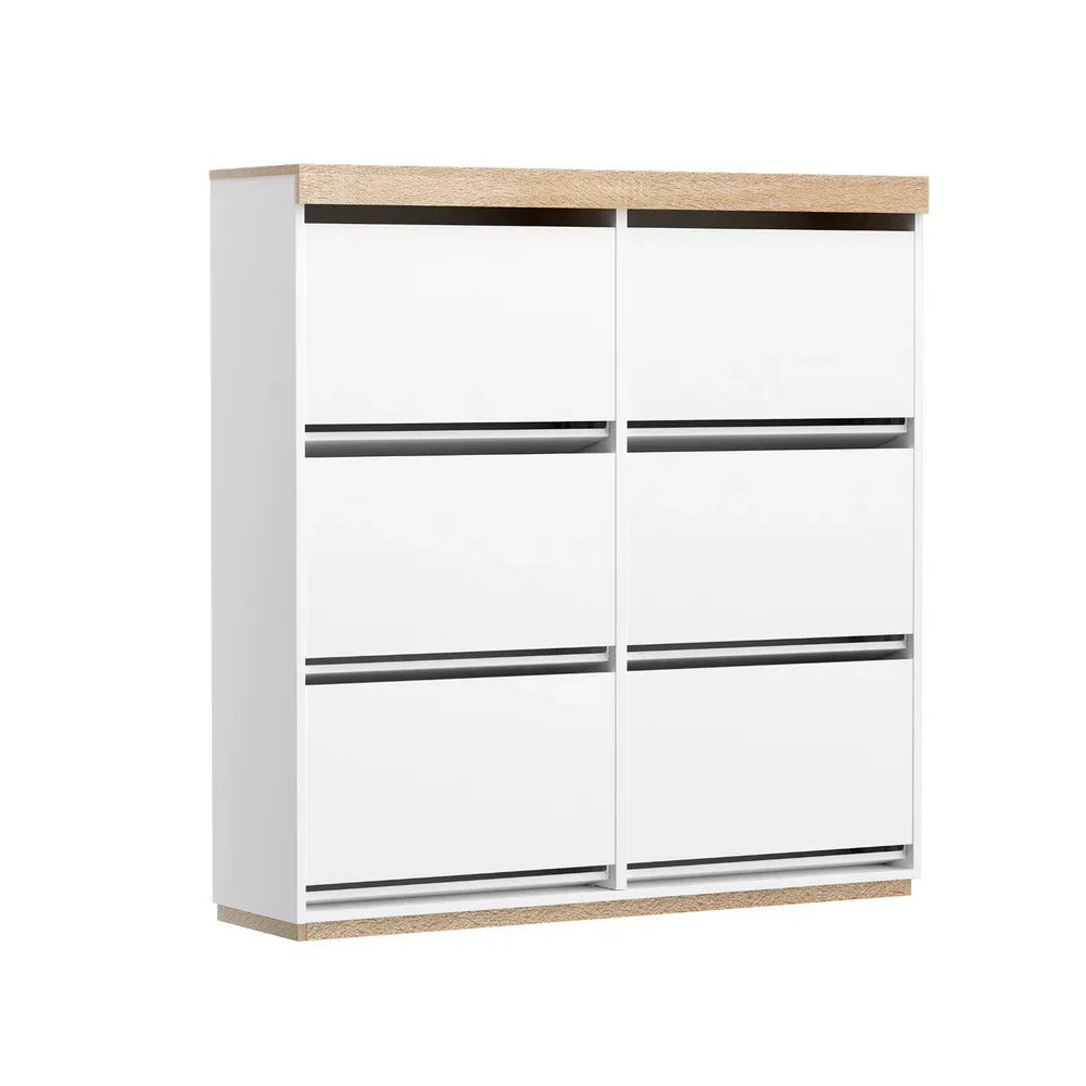 Artiss Shoe Rack Cabinet 3-Tier 45 Pairs White - Mekamart Australia