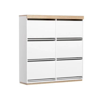 Artiss Shoe Rack Cabinet 3-Tier 45 Pairs White - Mekamart Australia