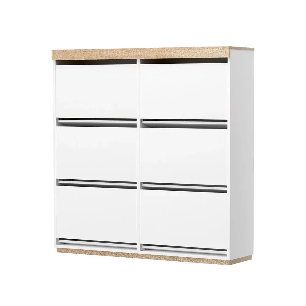 Artiss Shoe Rack Cabinet 3-Tier 45 Pairs White - Mekamart Australia